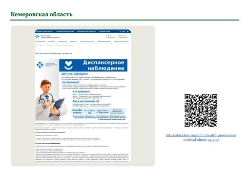 Кемеровская область. Информация о диспансерном наблюдении на сайте РОИВ